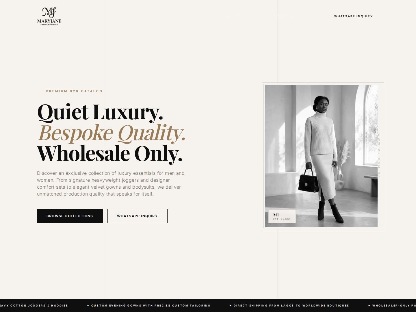 MaryJane Fashion homepage screenshot